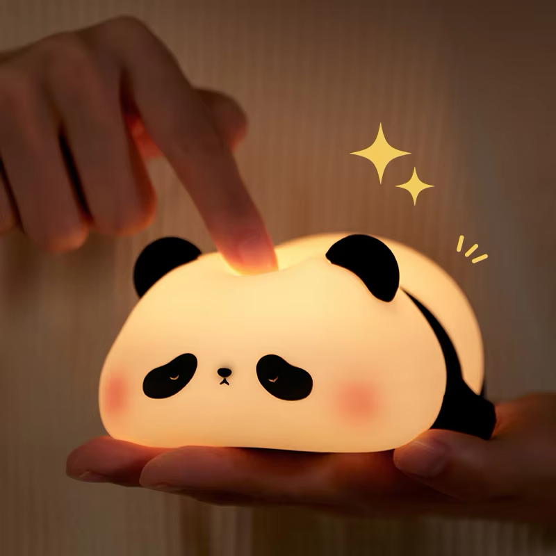 BlissfulGlow Touch-Control Panda Night Light, adorable design with soft illumination for children and adults, available at BlissfulGlow.